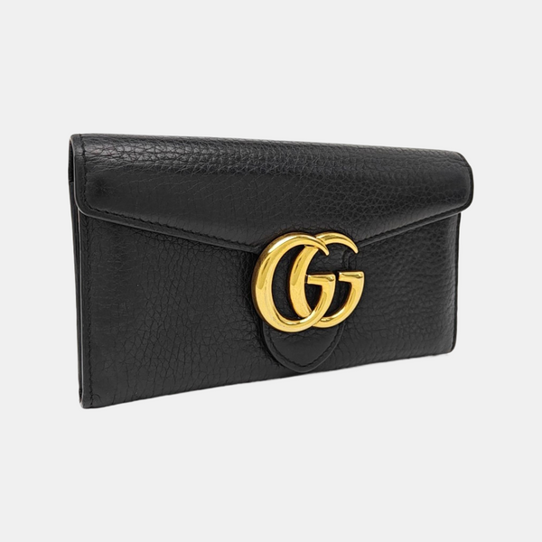 GG Marmont Super Mini Calfskin Black Wallet