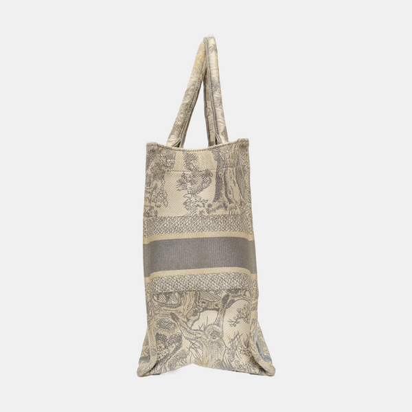 Authenticated pre-owned Book Tote Medium Canvas Grey - Tote Bag at Looply