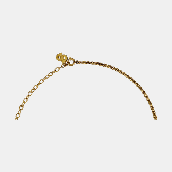 Twist Round Metal Gold Necklace
