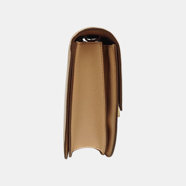 CLASSIC BOX Medium Calfskin Beige
