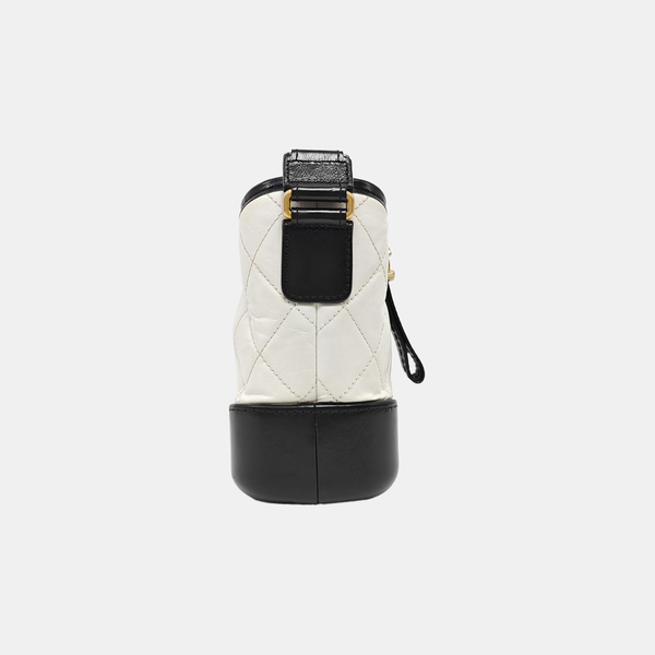 GABRIELLE Small Quilted Calfskin White