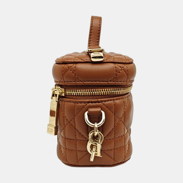 Lady Dior Super Mini Cannage Lambskin Brown