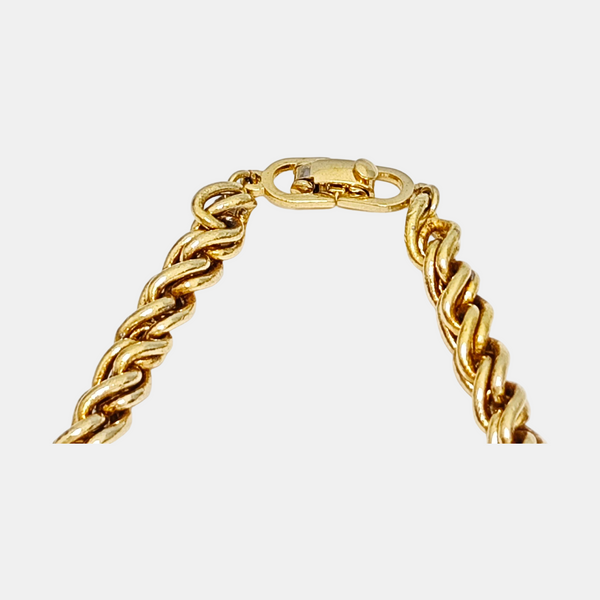 Twist Round Metal Gold Necklace
