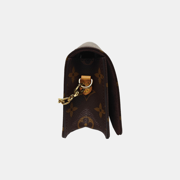 Lily Monogram Coated Canvas Brown