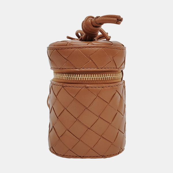 Intrecciato Mini Lambskin Brown