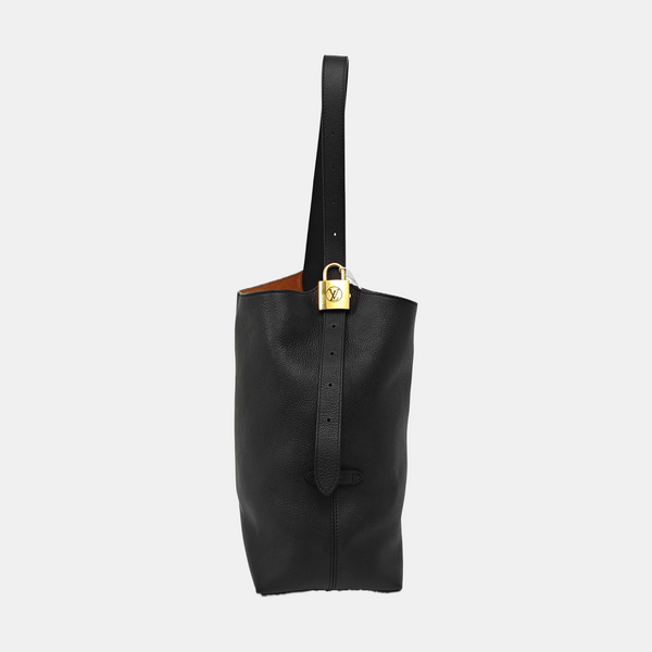 LOW KEY HOBO MM Monogram Calfskin Black