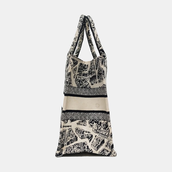 Book Tote Medium Canvas White