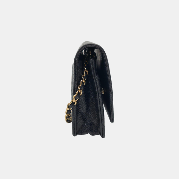 WOC Quilted Grained Calfskin Black
