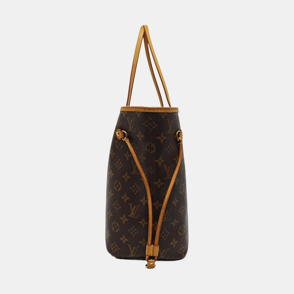NEVERFULL MM Monogram Coated Canvas Brown
