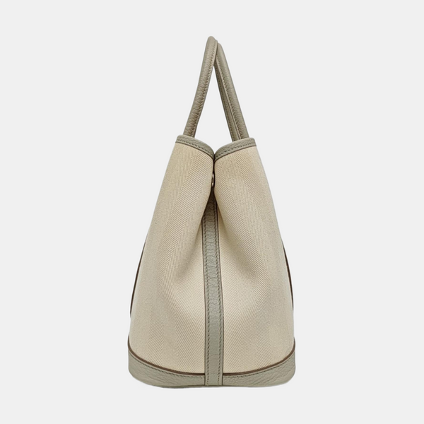 Authenticated pre-owned Garden Party Canvas White - Top Handle Bag at Looply