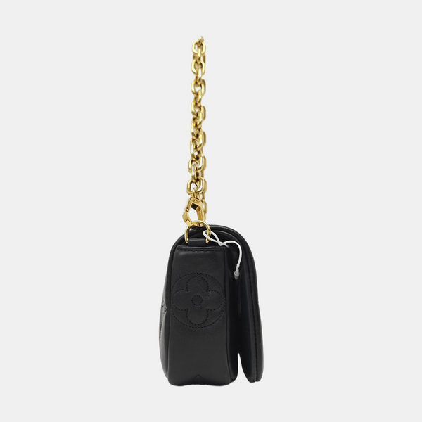 WALLET ON STRAP Monogram Calfskin Black