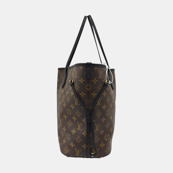 NEVERFULL INSIDE OUT MM Monogram Calfskin Black
