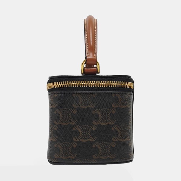 Coated Canvas Shoulder Bag Black