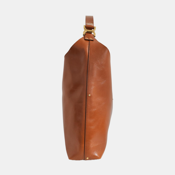 Calfskin Shoulder Bag Brown