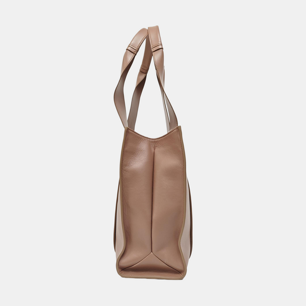 Woody Large Quilted Calfskin Beige