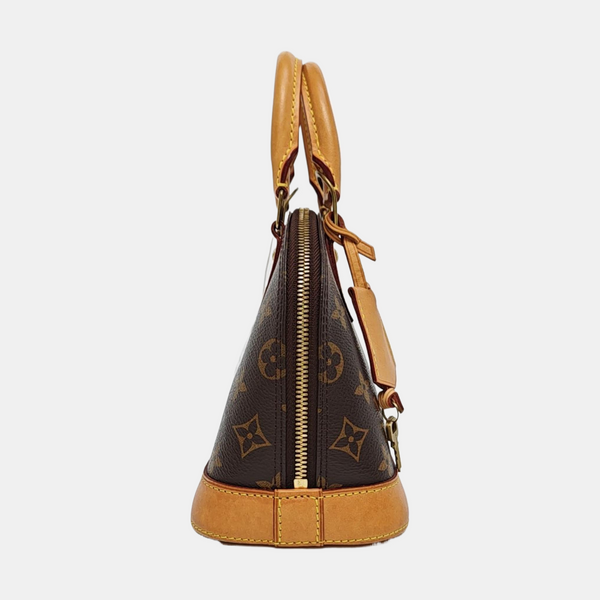 ALMA BB Monogram Coated Canvas Brown