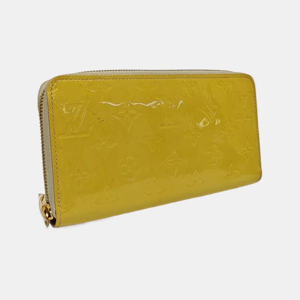 ZIPPY Monogram Patent Leather Yellow Wallet