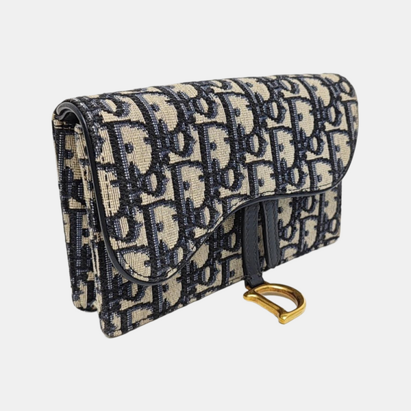 Saddle Mini Oblique Canvas Blue