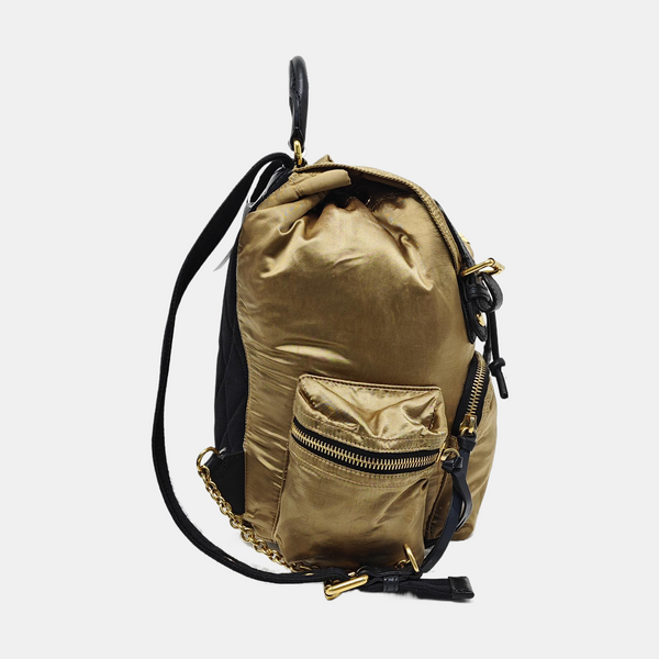 The Rucksack Medium Nylon Gold