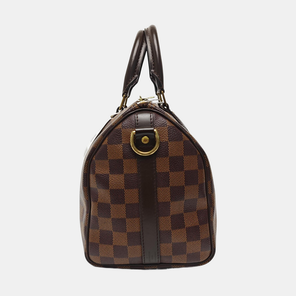 SPEEDY 25 Damier Ebene Coated Canvas Brown