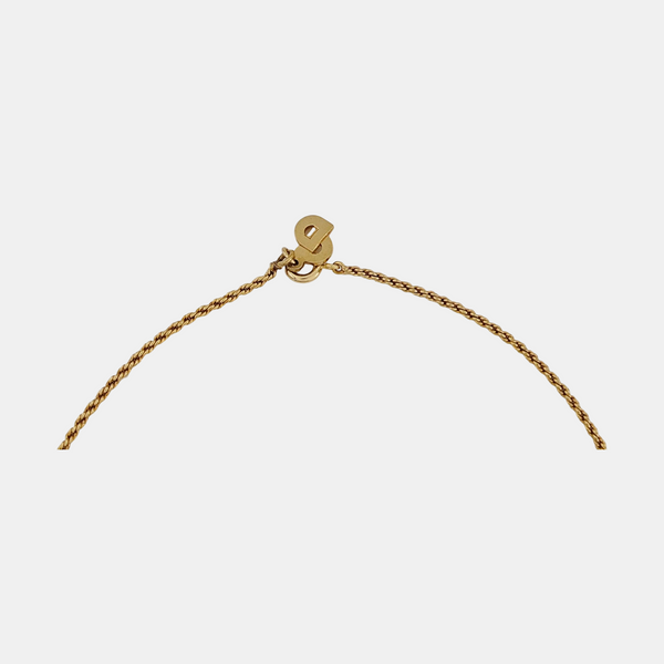 Twist Round Metal Gold Necklace