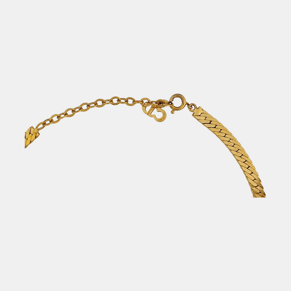 Twist Round Metal Gold Necklace