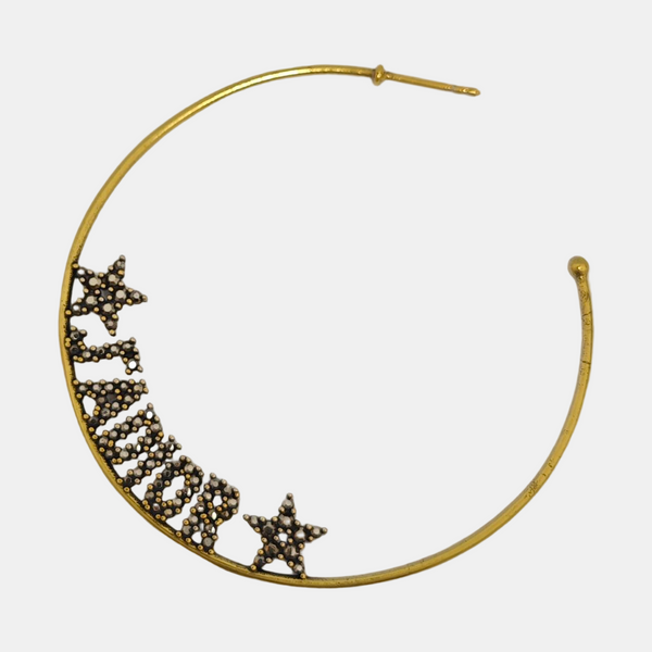 J'adior Metal Gold Stud Earrings