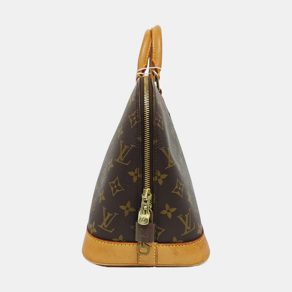 ALMA PM Monogram Coated Canvas Brown