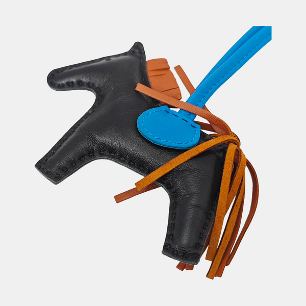 Leather Bag Charm Black