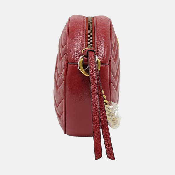 GG Marmont Mini Quilted Calfskin Red