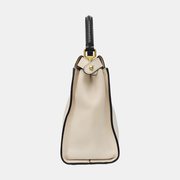 Peekaboo Medium Calfskin White