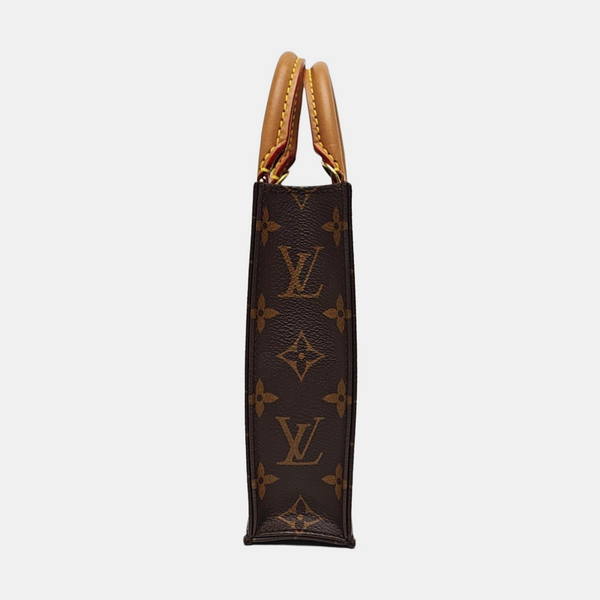 SAC PLAT Mini Monogram Coated Canvas Brown