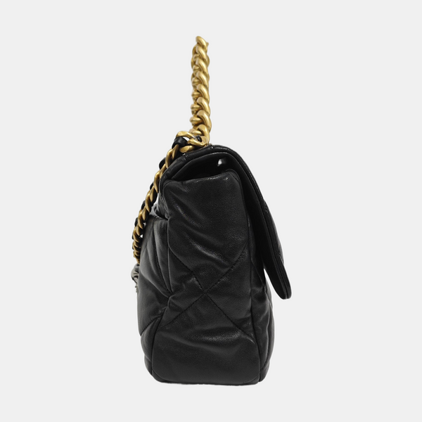 CHANEL 19 Medium Quilted Lambskin Black