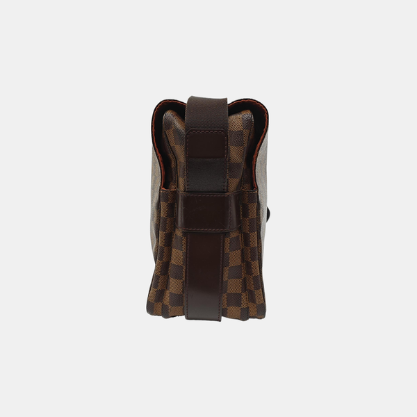 DISTRICT MM Damier Ebene Coated Canvas Brown