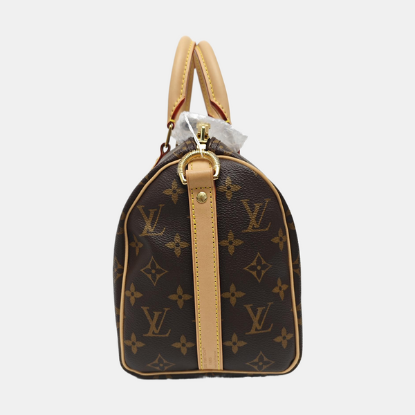 SPEEDY 25 Monogram Coated Canvas Brown