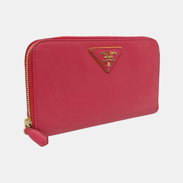 Zippy Wallet Saffiano Calfskin Red Wallet