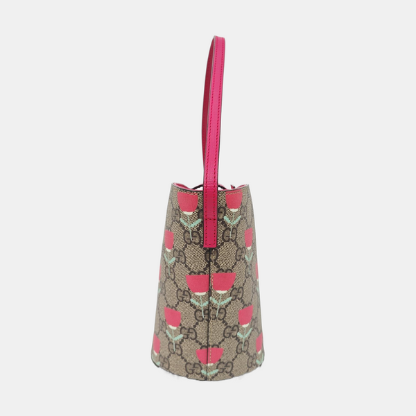 Children’s GG Bucket Monogram Coated Canvas Beige