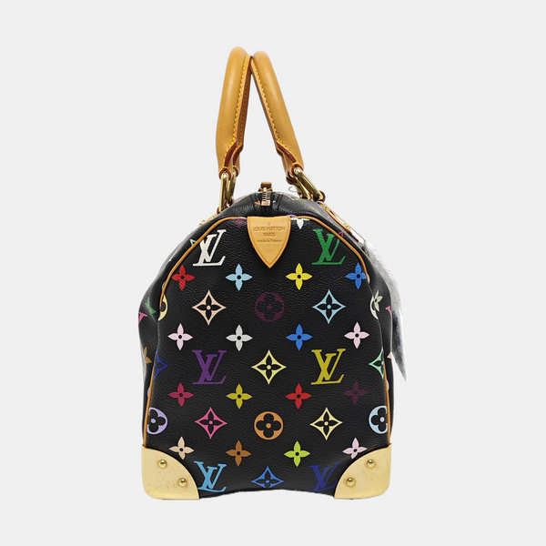 LV × TM SPEEDY 30 Monogram Coated Canvas Black