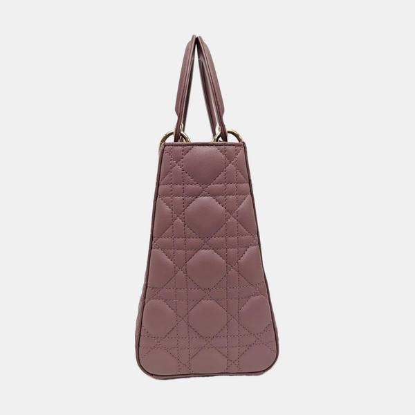 Lady Dior Medium Cannage Lambskin Pink