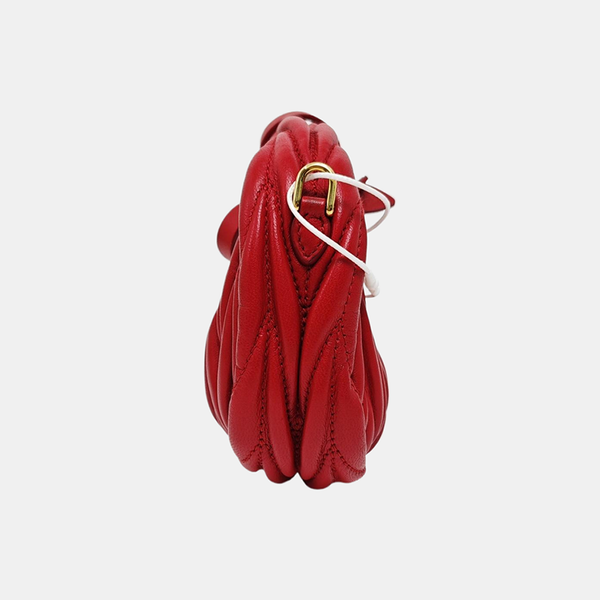 Wander Matelassé Super Mini Quilted Lambskin Red