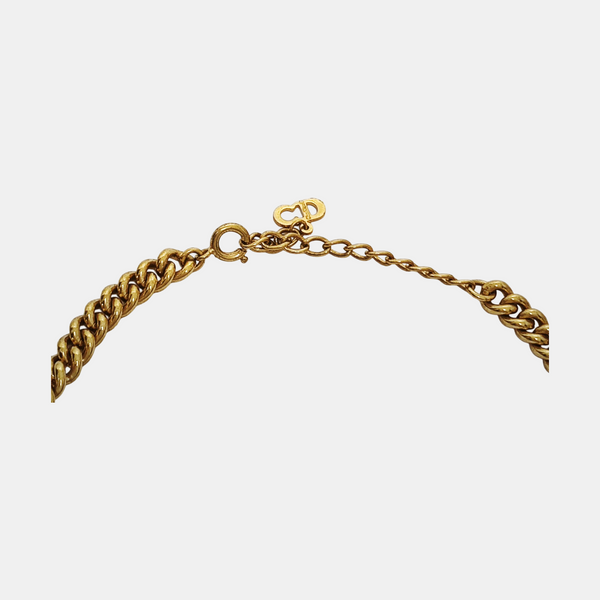 Twist Round Metal Gold Necklace