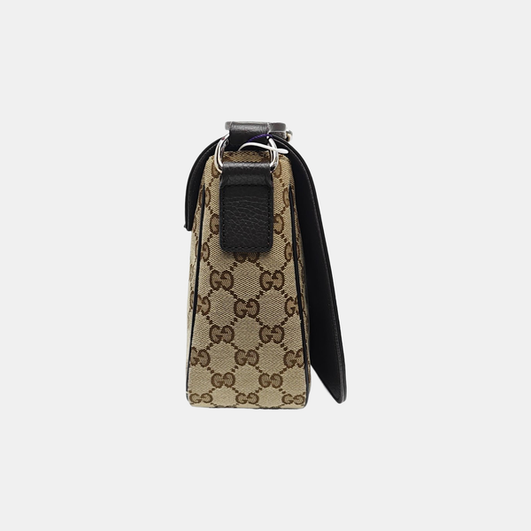 Monogram Canvas Shoulder Bag Brown