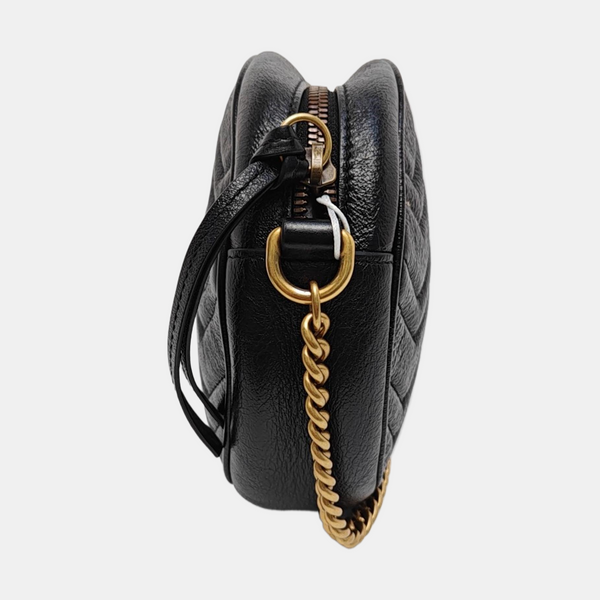 GG Marmont Mini Quilted Calfskin Black