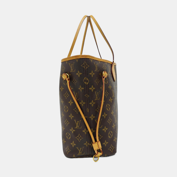 NEVERFULL MM Monogram Coated Canvas Brown