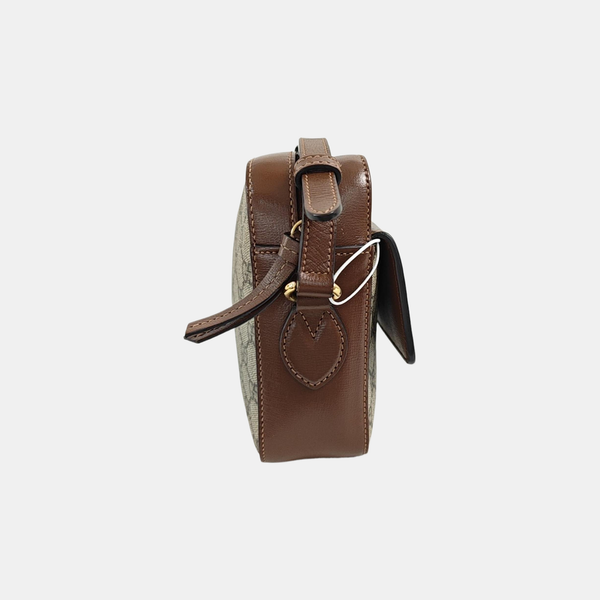 Horsebit 1955 Small Coated Canvas Beige