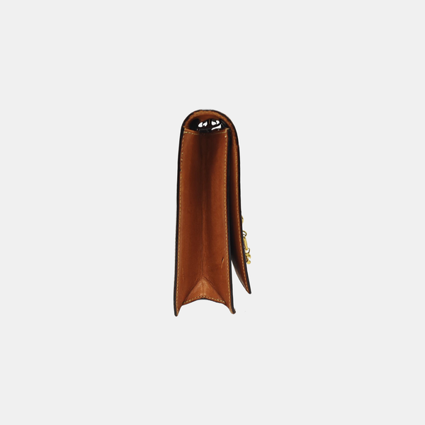 Coated Canvas Shoulder Bag Brown
