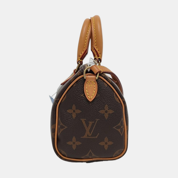 SPEEDY Nano Monogram Coated Canvas Brown