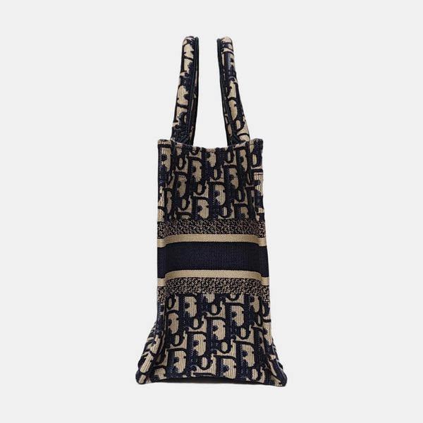 Book Tote Small Oblique Canvas Blue