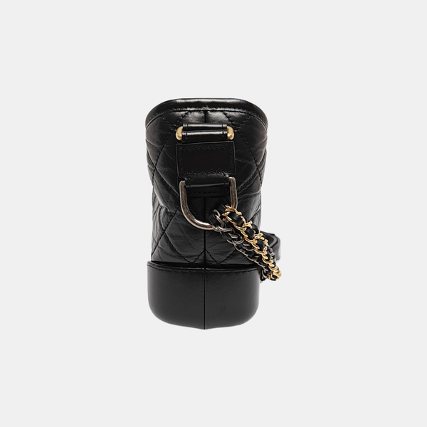 GABRIELLE Small Quilted Vintage Calf Black