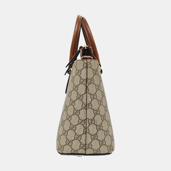 GG Blooms Monogram Coated Canvas Beige